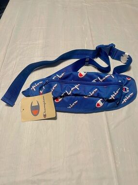 Champion Blue Logo Print Waist Pack